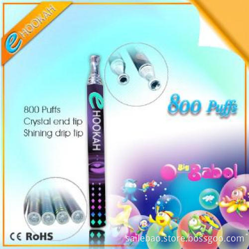 Huge vapor E-cigarette disposable glass shisha hookah pen high quality